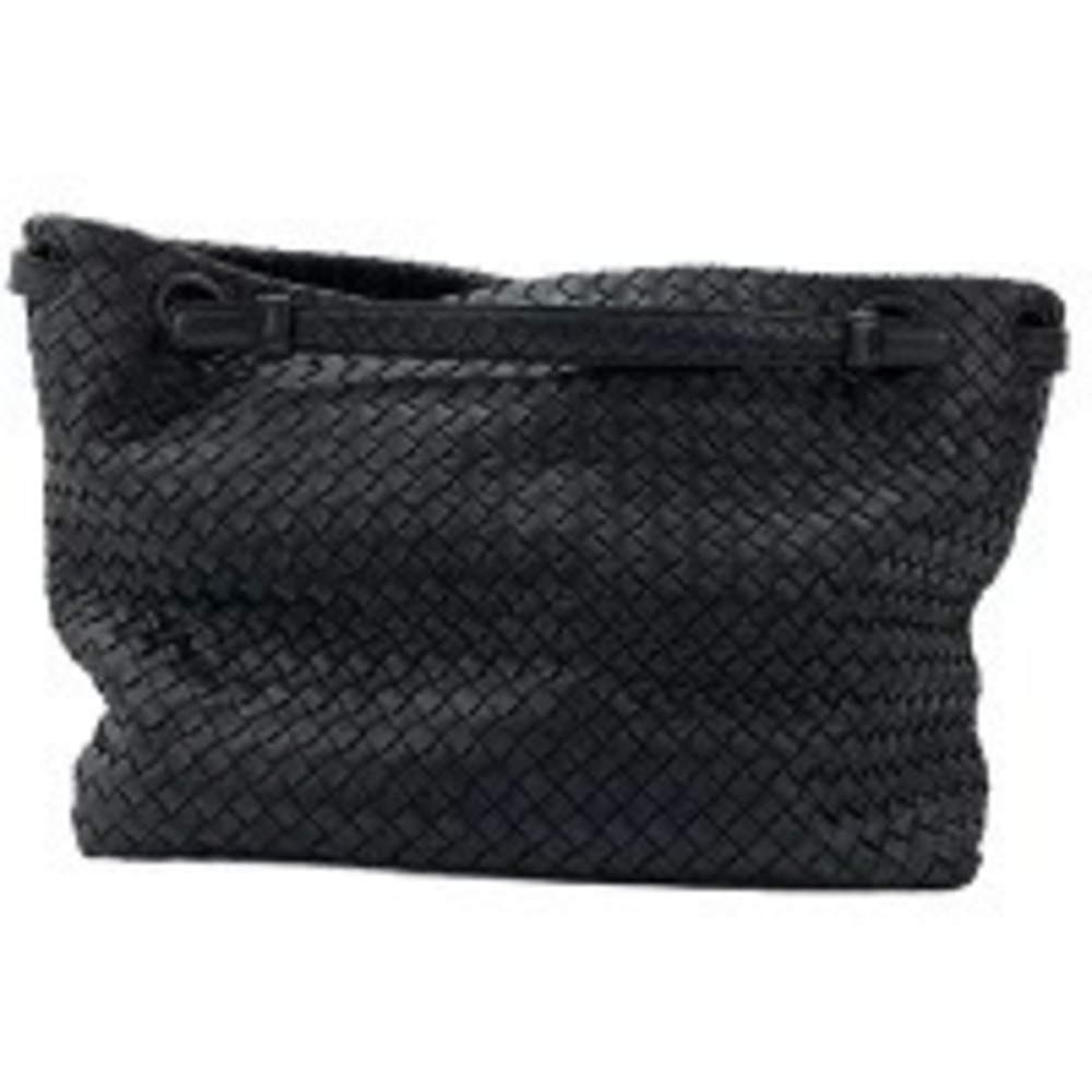 Bottega Veneta Garda Intrecciato Handbag Black